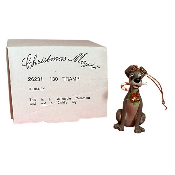 Disney Christmas Magic Lady and the Tramp, Tramp Christmas Ornament Groiler - Picture 1 of 8